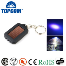 MINI 3 LED ABS Solar Power Wiederaufladbare UV-Taschenlampe Schlüsselbund